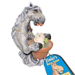 RARE Elmer Horse Ellie With Flowerpot Montana Silversmith #0104/#2403